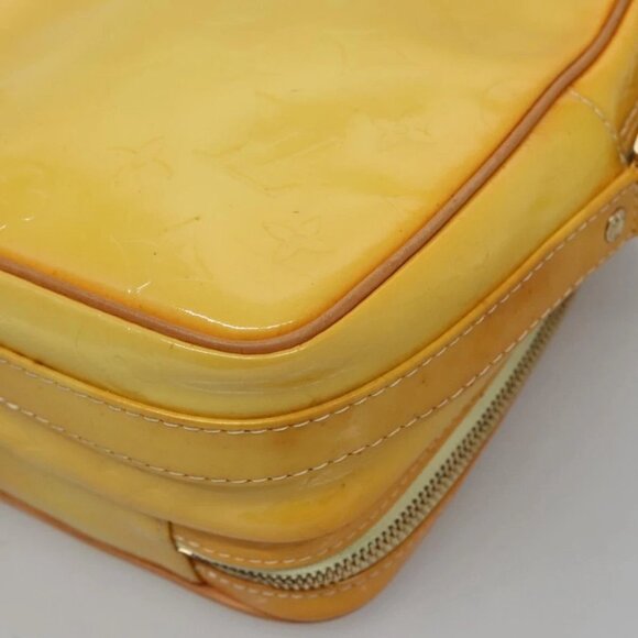 LOUIS VUITTON Monogram Vernis Wooster Bag Lime Yellow M91075 LV Auth ep9753 - Picture 16 of 16